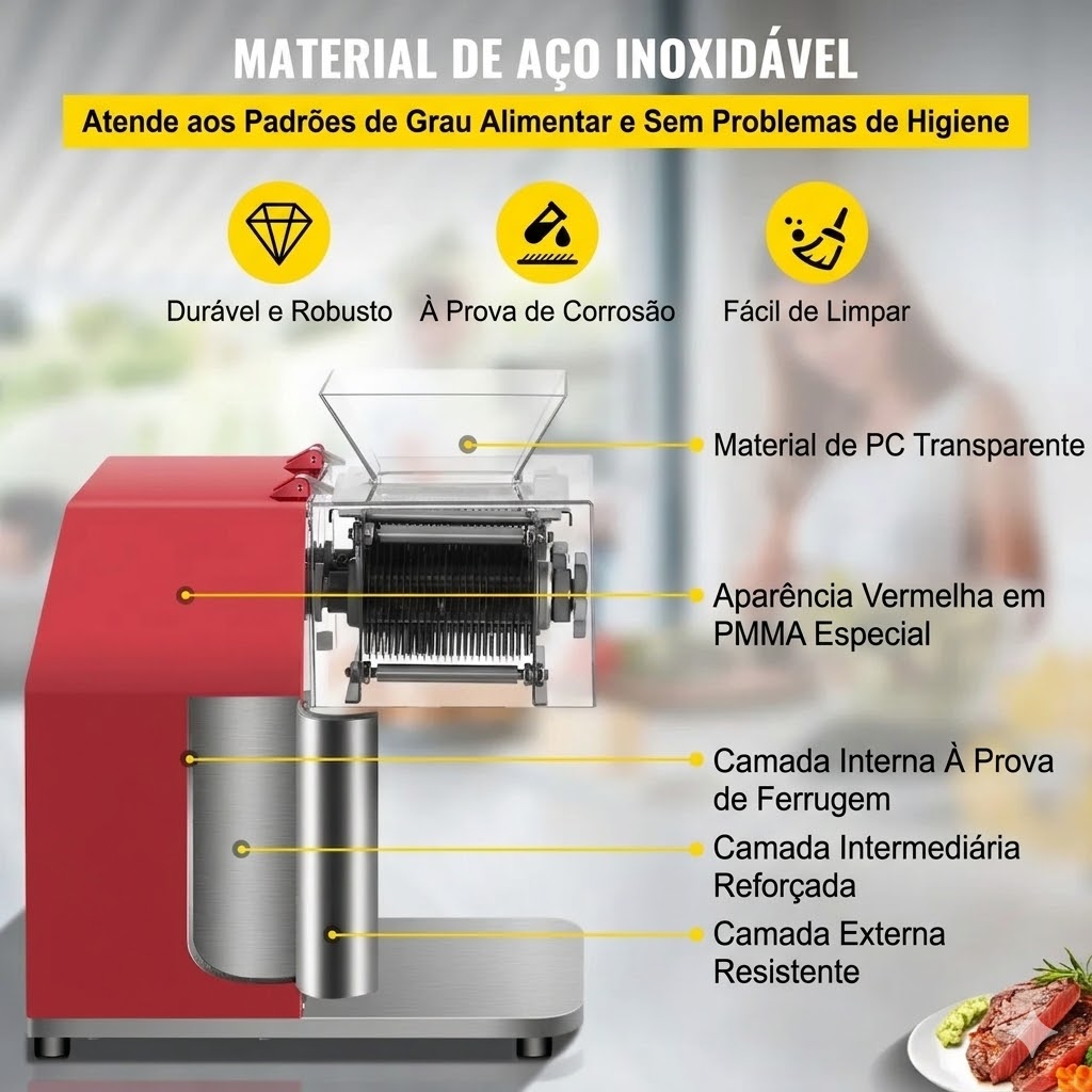 Material de Aço Inoxidável — Durável e Anticorrosão